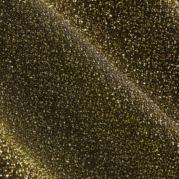 New Cider Solid Glitter Gold Halter Choker Style Cropped Tank Top - Picture 7 of 9